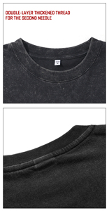 Camisetas de Alta Calidad con Lavado Ácido para Hombre, Estilo Retro Vintage, Algodón Premium de 260g para Moda Urbana - Product Image 4