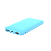 Batterie externe ultra-fine 10000 mAh avec double port USB, chargeur portable, pack de batterie ultra-mince, logo personnalisé