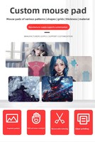 Tapis de Souris Publicitaire Anime en Caoutchouc Extra-Large, Imperméable et Anti-Taches pour Ordinateur Portable et Bureau – Vente en Gros (Lot de 6)