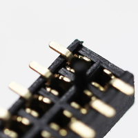 1.27mm hauteur de pas 2.1mm positions 02P-50P connecteur Double rangée SMT avec connecteur d'en-tête femelle de poteau de localisation pour carte PCB