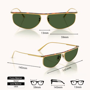 Lunettes <span class=keywords><strong>de</strong></span> soleil polarisées UV400 style pilote en métal, monture fine, pour les voyages en extérieur et la mode quotidienne - Product Image 4