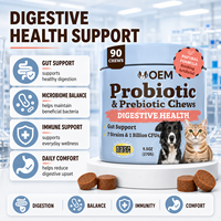 Friandises à mâcher probiotiques et prébiotiques pour chiens et chats, soutien digestif, santé intestinale, supplément, friandises molles, nutrition animale, fabricant OEM