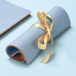 Copertina morbida A5 notebook LOGO personalizzato PU leather student happiness 6 raccoglitori ad anelli gift planner office diary - Product Image 4