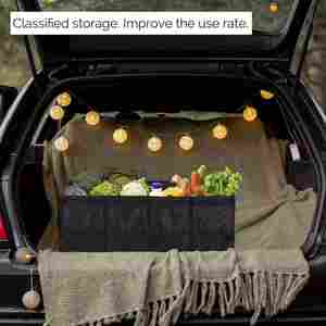 Custom Printed Logo <b>Waterproof</b> Oxford Fabric 66L Eco-Friendly Foldable Portable Car Trunk Organizer <b>Storage</b> <b>Box</b> - Product Image 6