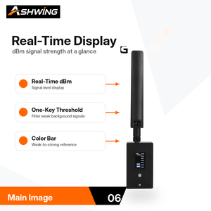 Rilevatore di Droni 1-5km con Antenna a 360°, Rilevatore FPV Portatile <span class=keywords><strong>2</strong></span>.4GHz <span class=keywords><strong>5</strong></span>.8GHz 900MHz 1.1GHz 1.2GHz 1.4GHz, Display da <span class=keywords><strong>3</strong></span>.97" con Riconoscimento in 2ms - Product Image 6