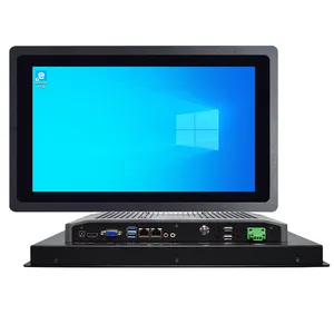 Hot Selling 21.5touch Screen Aio All In 1 Panel Pc Widescreen Touch Wifi Fan Industrial All In 1 Pc For Factory Workshop