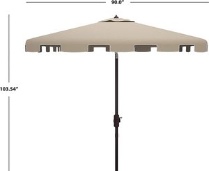 <span class=keywords><strong>Zimmerman</strong></span>-paraguas cuadrado para exteriores, sombrilla con protección UV, color Beige y blanco, 7 '6 ", 4 varillas - Product Image 3