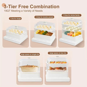 12L 1200W Wholesale Home 3 Layer Vegetable Steam Cooker <b>Kitchen</b> Rice Corn Electric Food Steamer - Product Image 4