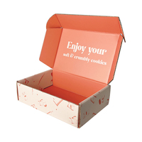 Boîte d'expédition en carton ondulé personnalisée, imprimée en offset couleur, avec impression intérieure pour biscuits