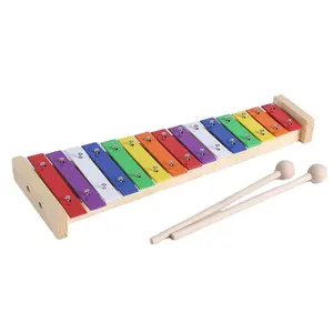 Instrument de musique à 15 voix, cadre en bois, Style Xylophone, Harmonica, enfants, jouets musicaux amusants, jouets éducatifs pour bébés