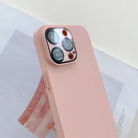 Coque PC ultra-fine tendance pour iPhone 12 13 14 15 16 Pro Max iPhone 16 Plus, protection d'objectif en verre mat mince, antichoc