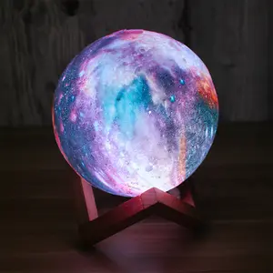 Creative Starry Sky Projector Moon Lamp Multi Functional Galaxy Moon Lamp With Star Nebula Projection
