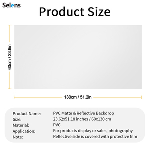Selens 60x130cm riflettente doppio lato <span class=keywords><strong>fotografia</strong></span> senza soluzione di continuità in PVC opaco specchio <span class=keywords><strong>nero</strong></span> <span class=keywords><strong>bianco</strong></span> sfondo per la <span class=keywords><strong>fotografia</strong></span> in Studio fotografico - Product Image 6