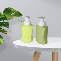 Bouteille en plastique mousse personnalisée de 250 ml, blanche et transparente, en stock, pour emballage de mousse nettoyante pour soins personnels
