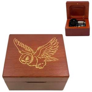 Boîte à musique <span class=keywords><strong>Harry</strong></span> <span class=keywords><strong>Potter</strong></span> en bois massif, à remonter, avec mouvement Sankyo, cadeaux de Noël, d'anniversaire et souvenirs - Product Image 4
