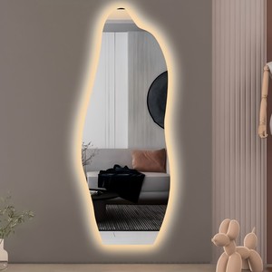 Espejo con luz LED para decoración de hoteles, cosmético al por mayor, espejo con luz LED, espejo de Spiegel irregular iluminado para salón de baño, luz LED inteligente - Product Image 3