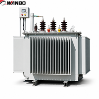 Transformateur immergé dans l'huile triphasé Wanbo-463 S13 630 kVA 10 kV Dyn11 ONAN à bobinage en cuivre à faible perte et à ailettes ondulées