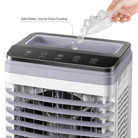 Enfriador de Aire Evaporativo Móvil FJ-820ADLR con Ruedas para Uso Doméstico, Control Remoto, Solo Eléctrico, 5000m/h