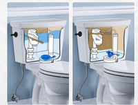 Rantai Stainless Steel Flapper Toilet 2 Inci Dirancang untuk Toilet Standar Amerika Kohler Toto Gerber AmericStopper