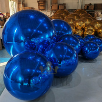 Ballon gonflable de sphère de miroir de disco géant de flottement de décoration de partie