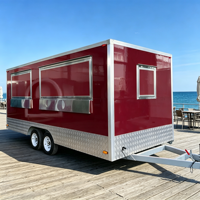 Remorque alimentaire mobile haut de gamme avec système d'eau, chariot de restauration rapide en acier inoxydable, nouvelle cuisine mobile pour poulet frit