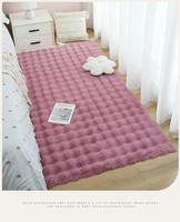 Tapis de sol moderne en fausse fourrure de lapin, ultra doux et moelleux, anti-peluchage, fabriqué à la machine