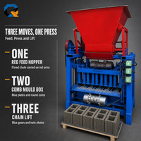 Machine à fabriquer des blocs semi-automatique QS4-35 avec trémie, machine à fabriquer des briques creuses en béton pour la construction