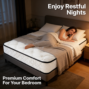 Materasso a molle insacchettate di livello alberghiero moderno, silenzioso, con supporto zonale per la colonna vertebrale, ipoallergenico, ecologico, traspirante, durevole, sottovuoto - Product Image 1