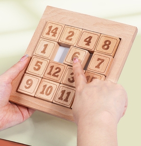 Blocs de construction en bois d'intelligence éducative précoce personnalisés Hua Rong route Sudoku jeu de <span class=keywords><strong>mots</strong></span> croisés en bois apprentissage Puzzle jouets - Product Image 4
