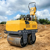 Mini-compacteur vibrant à double tambour certifié CE EPA avec moteur à faibles émissions Stage V - Prix compétitif