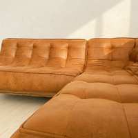 Canapé d'angle inclinable trois places en cuir synthétique, moderne et luxueux, pour salon, appartement, villa, entrepôt, centre commercial, atelier