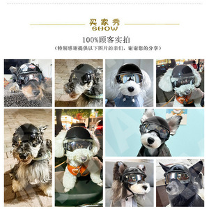 Casque et Lunettes de Protection pour Chien – Ensemble Tendance en Plastique pour Petits et Moyens Chiens – Accessoire de Tête Cool et Durable pour Toutes Saisons - Product Image 4