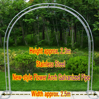 Arche de jardin en acier inoxydable, treillis en fer pour mariage, toile de fond de fleurs en soie, décoration d'événements, support pour plantes grimpantes