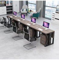 Escritorio de Oficina Moderno y Sencillo para Coworking, Estación de Trabajo para Empleados, Escritorio para 2 o 4 Personas
