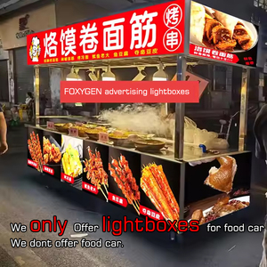 Thức Ăn Nhanh Xe điện giỏ hàng thực phẩm xe tải xem đường phố thành phố Frameless seg nhôm hồ sơ LED Backlit lightbox - Product Image 2
