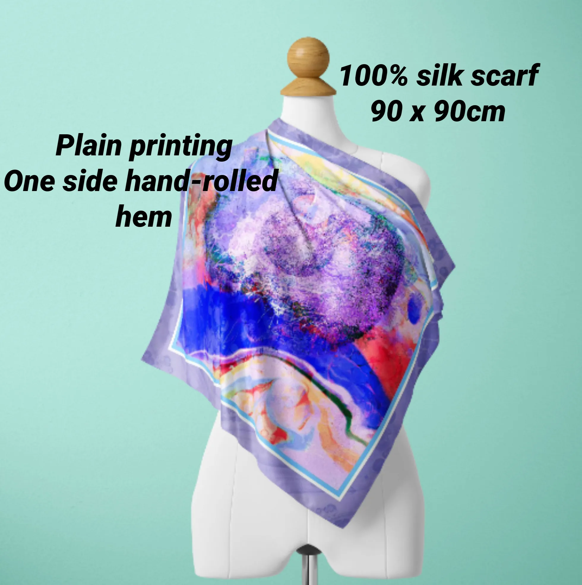 Bufandas de seda para las mujeres elegante bufanda de seda jingpin