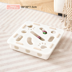 Kotak penyimpan mainan artefak dapat dimiringkan dengan lubang labirin kucing peliharaan klasik berbentuk kotak yang ramah lingkungan - Product Image 1