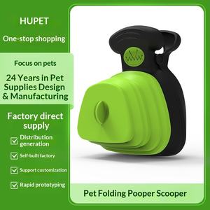 Recogedor de Excrementos para Mascotas Hupu, Plegable, Portátil, con <span class=keywords><strong>Hebilla</strong></span> para Colgar, <span class=keywords><strong>Pala</strong></span> para Bolsas de Basura con 6 Rollos para Perros - Product Image 2