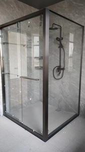 Gun gris acier inoxydable verre trempé cabine de douche salle de bain douche en verre <span class=keywords><strong>porte</strong></span> en verre dépoli - Product Image 4