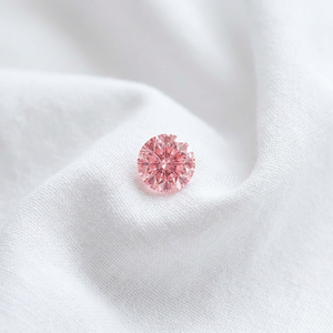 เพชร CVD สีชมพู รับรองโดย IGI ขายส่งจำนวนมาก ขนาด 0.10ct-0.70ct รูปทรงกลม เพชรเพาะเลี้ยงสำหรับทำเครื่องประดับ - Product Image 1