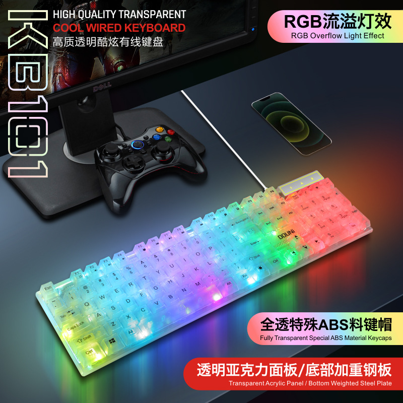 Teclado iluminado Doni KB101 (luz RGB)