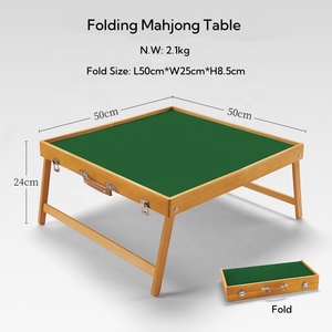 Table de Mahjong pliable de voyage, ensemble de Mahjong chinois, table de jeux de Mahjong traditionnelle chinoise pour le camping en plein air - Product Image 3