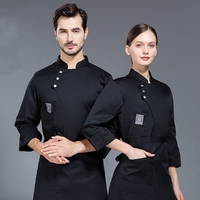 Vêtements de travail pour chef cuisinier d'hôtel, vêtements d'automne et d'hiver à manches longues pour hommes, vêtements de boulangerie de restaurant, uniforme de cuisine de pâtisserie