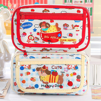 Étui à crayons Apple Flip à blocs de couleur très tendance, avec une valeur esthétique élevée et une pochette à crayons multifonctionnelle pour étudiants