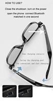 Lunettes de soleil polarisées sans fil intelligentes de style designer 2025 en TR90 avec protection UV pour la conduite et le sport unisexe
