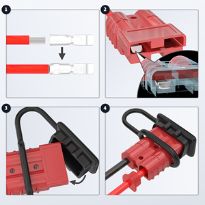 Conector de Cable de Batería de 50 Amperios con Cubierta, Conexión/Desconexión Rápida, Calibre 6 a 12, 600V - Product Image 4