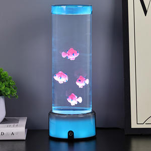 새로 디자인 원형 돔 플라스틱 LED 샤인 변경 색상 로맨틱 주변 세련된 스위치 제어 아이 선물 해파리 물고기 램프 - Product Image 4