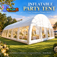 Tente de fête gonflable transparente, abri de banquet transparent pour célébrations en plein air, événements commerciaux et location d'événements