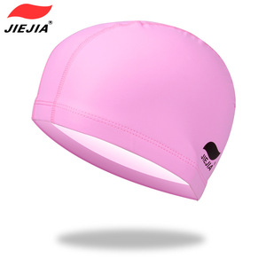 Bonnet de bain Jiejia, couleur unie, imperméable, respirant, en tissu, pour femmes et hommes - Product Image 3