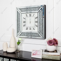 Jam Dinding Persegi Berlian Romawi Dekorasi Modern Jam Dinding Dekorasi Rumah